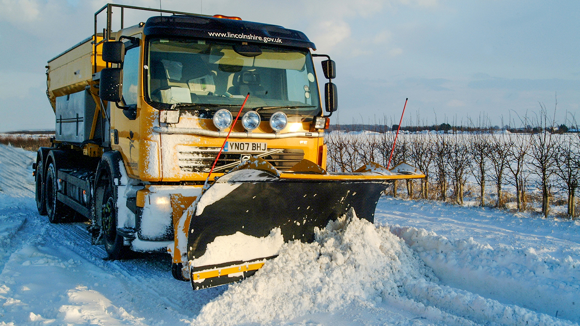 Gritting in the snow