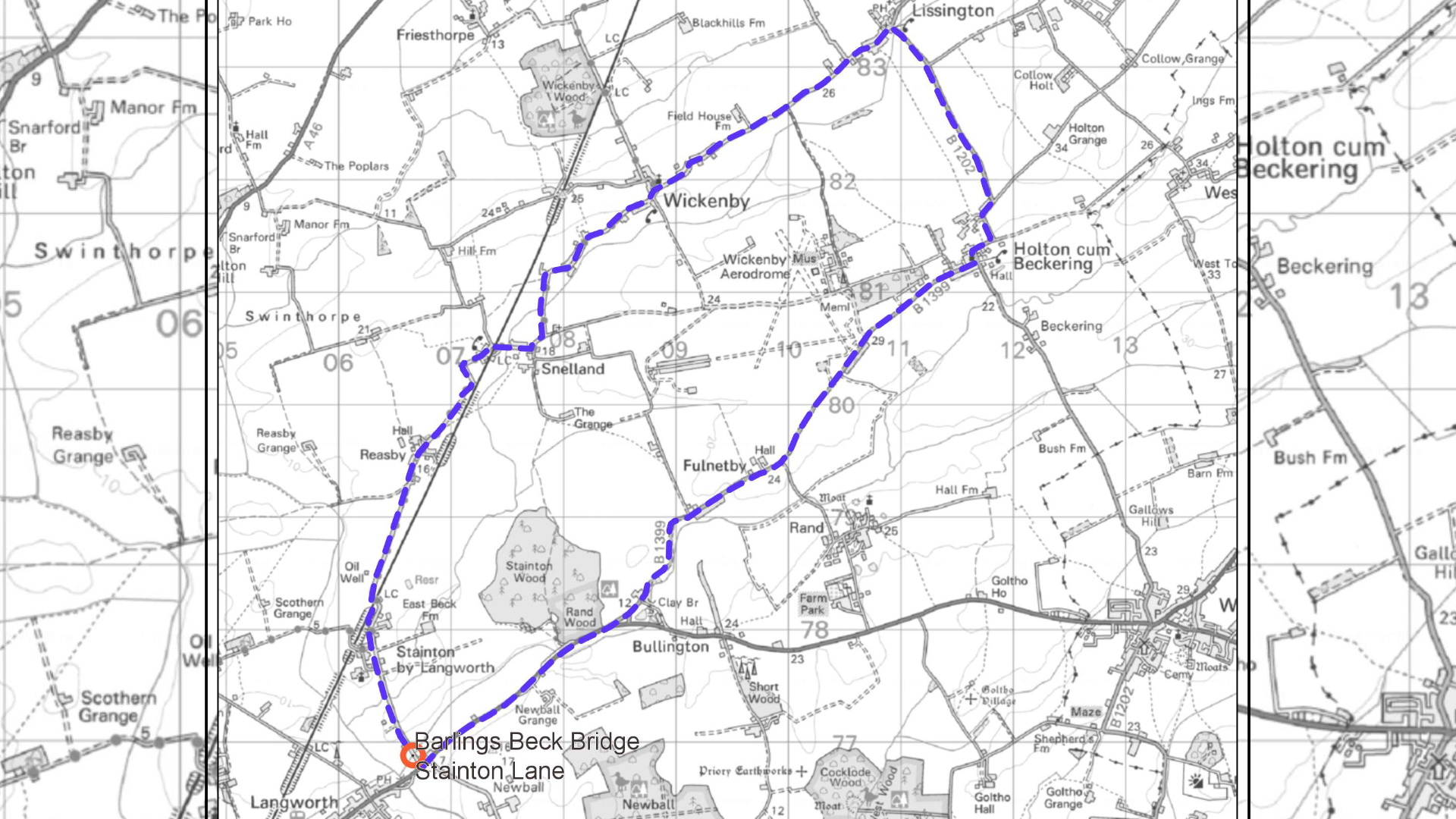 The diversion route for the works.