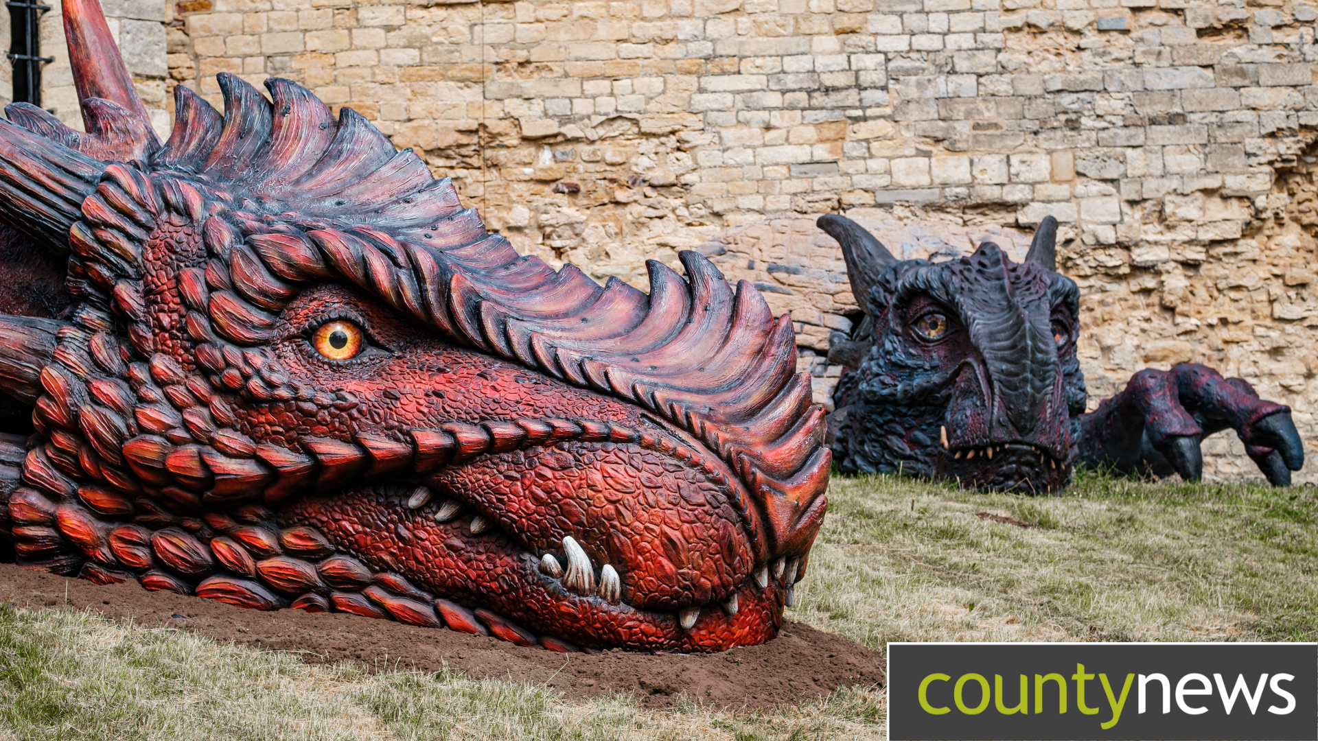 Norman and Lucy burst through the walls at Lincoln Castle.