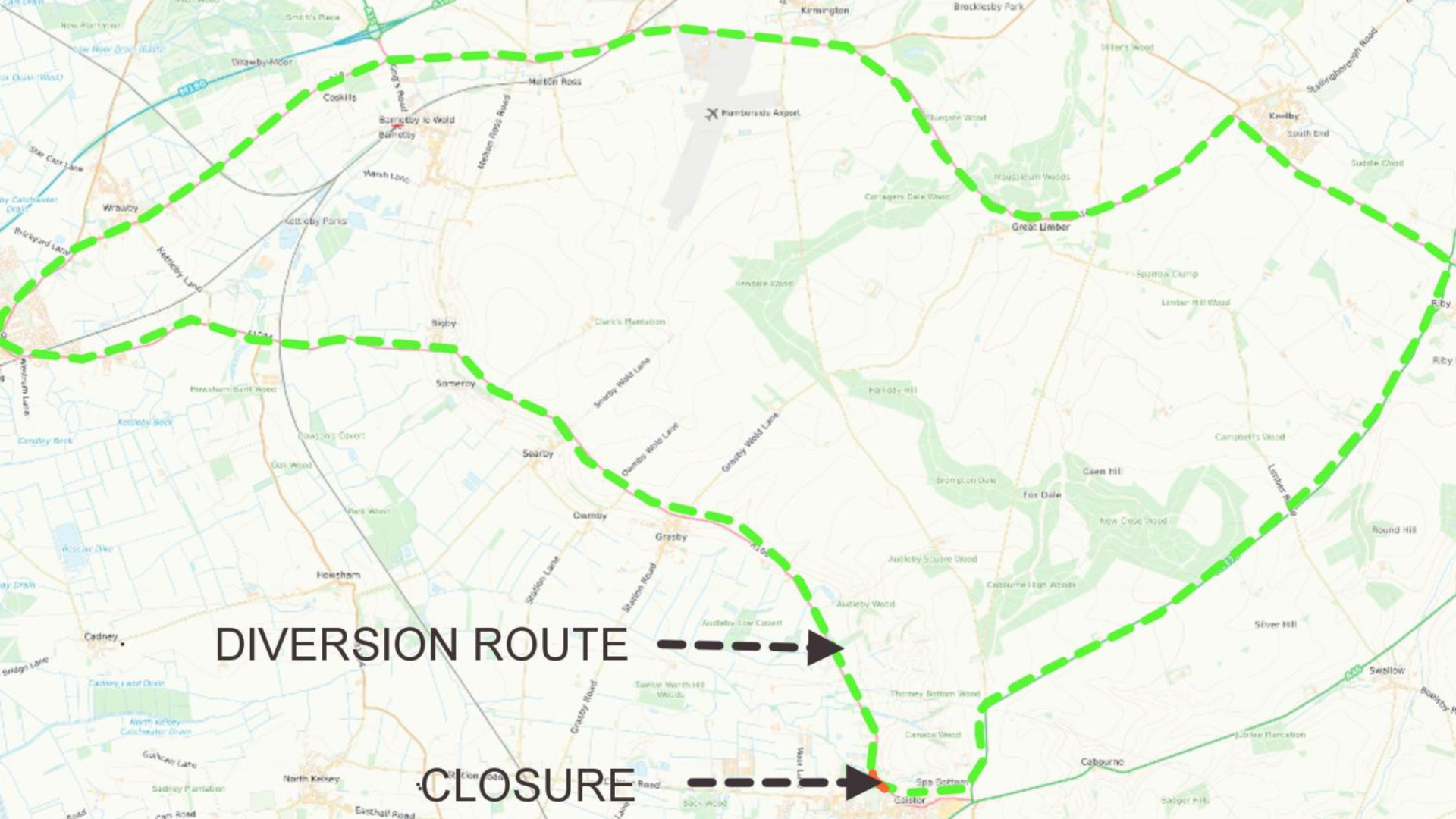 Map of footpath rebuild location