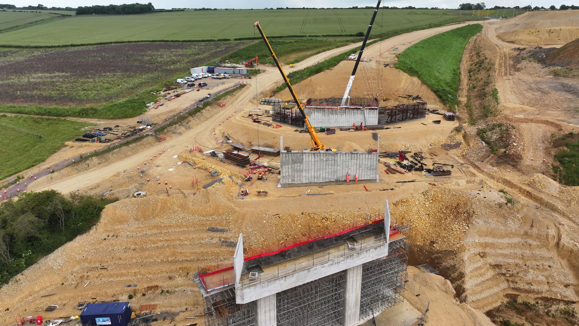 The current work on Grantham Southern Relief Road