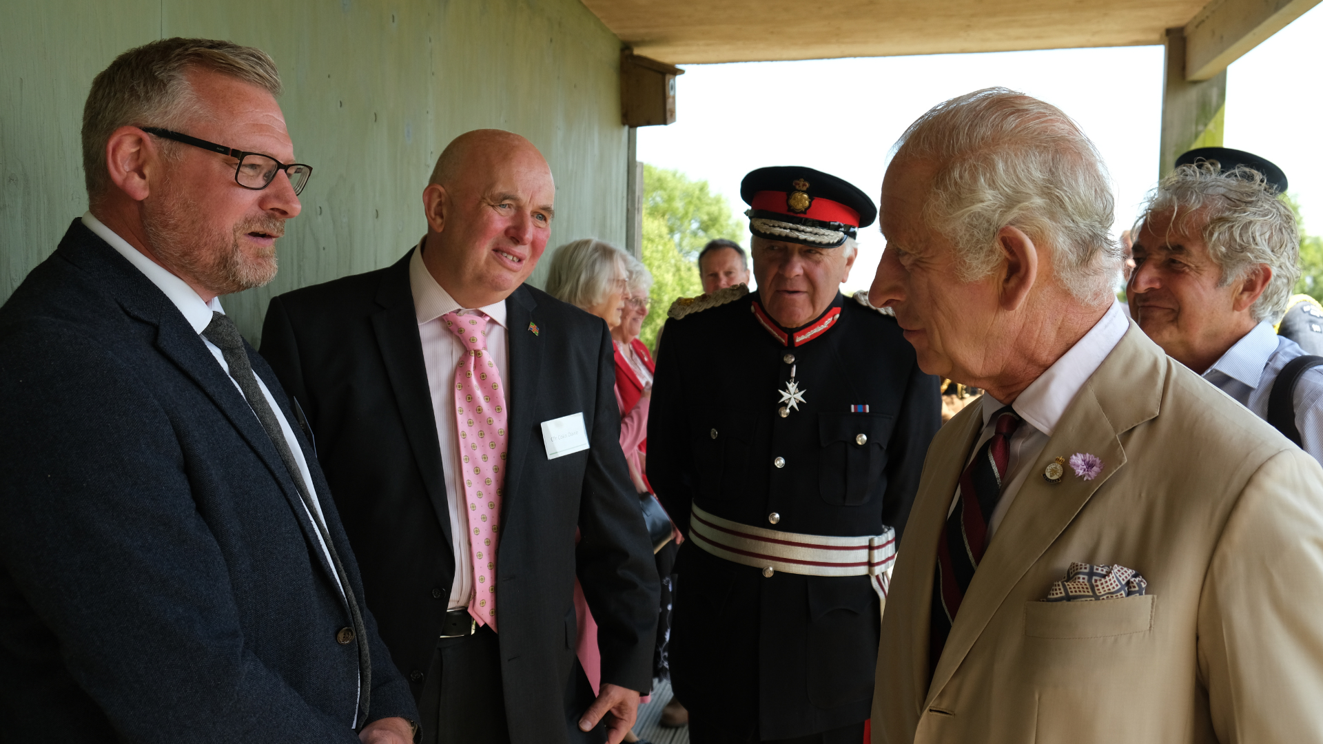 King Charles meets a group at the Saltfleetby-Theddlethorpe Dunes National Nature Reserve