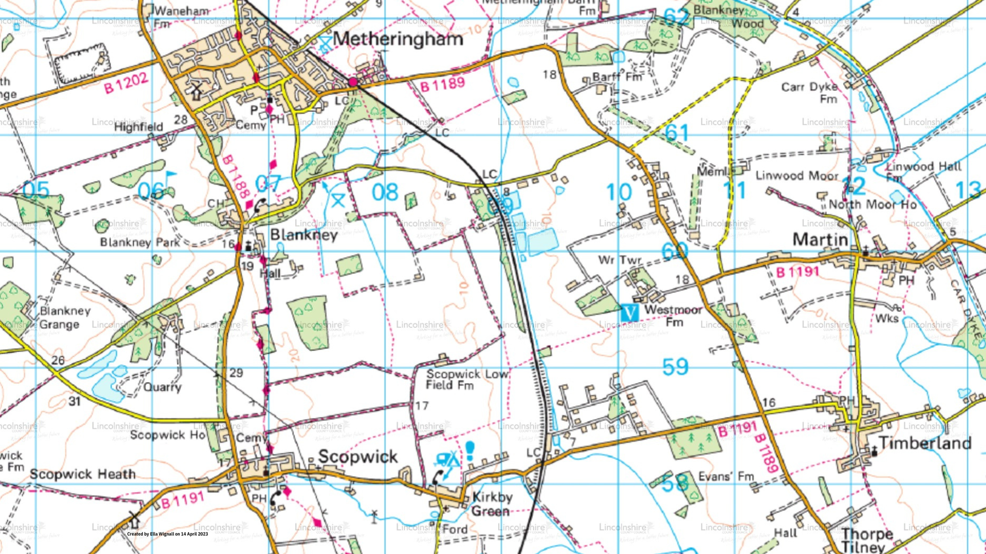 The diversion route for the Kirkby Green roadworks