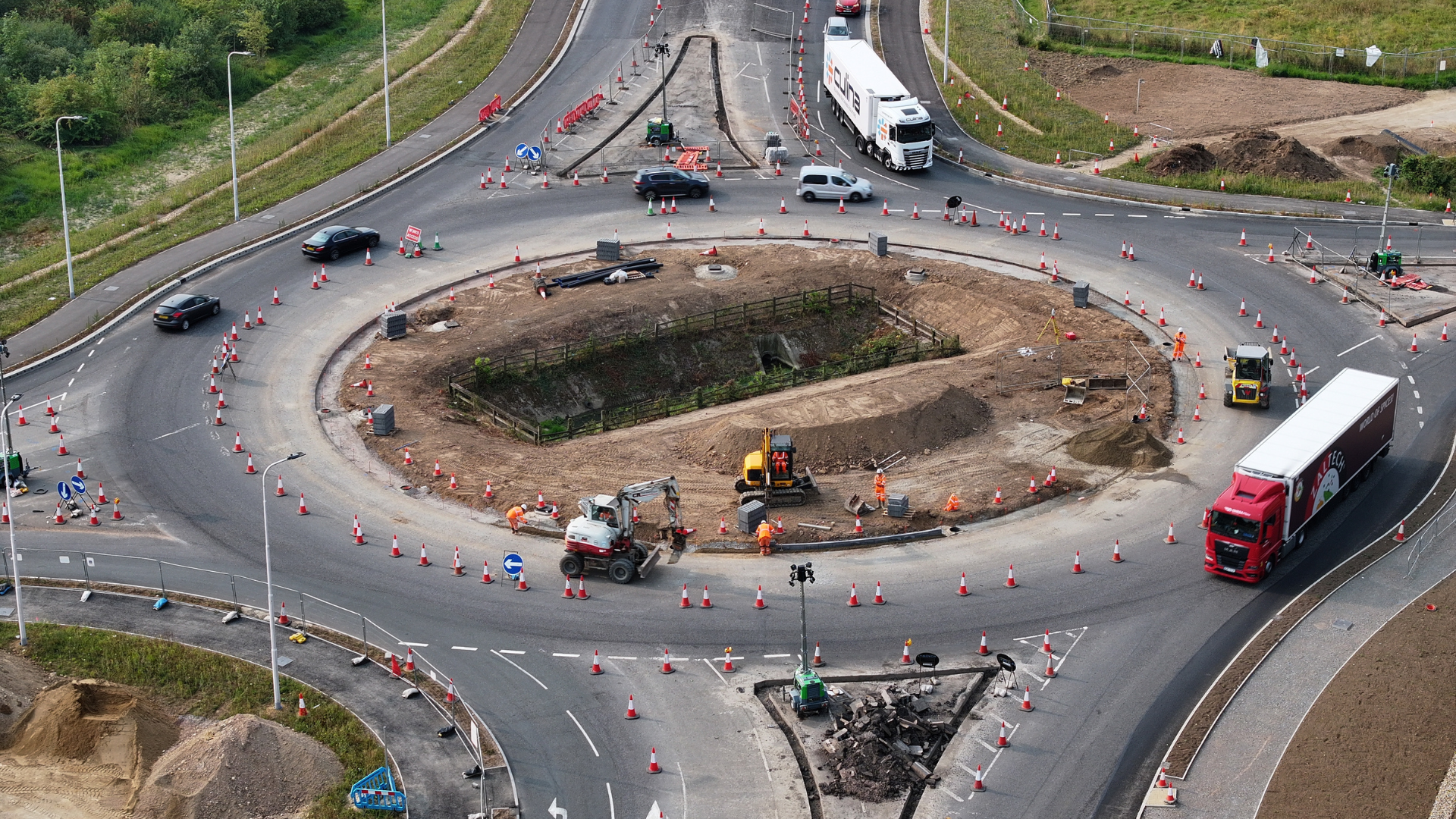 A view of the current state of A16 Springfield Roundabout