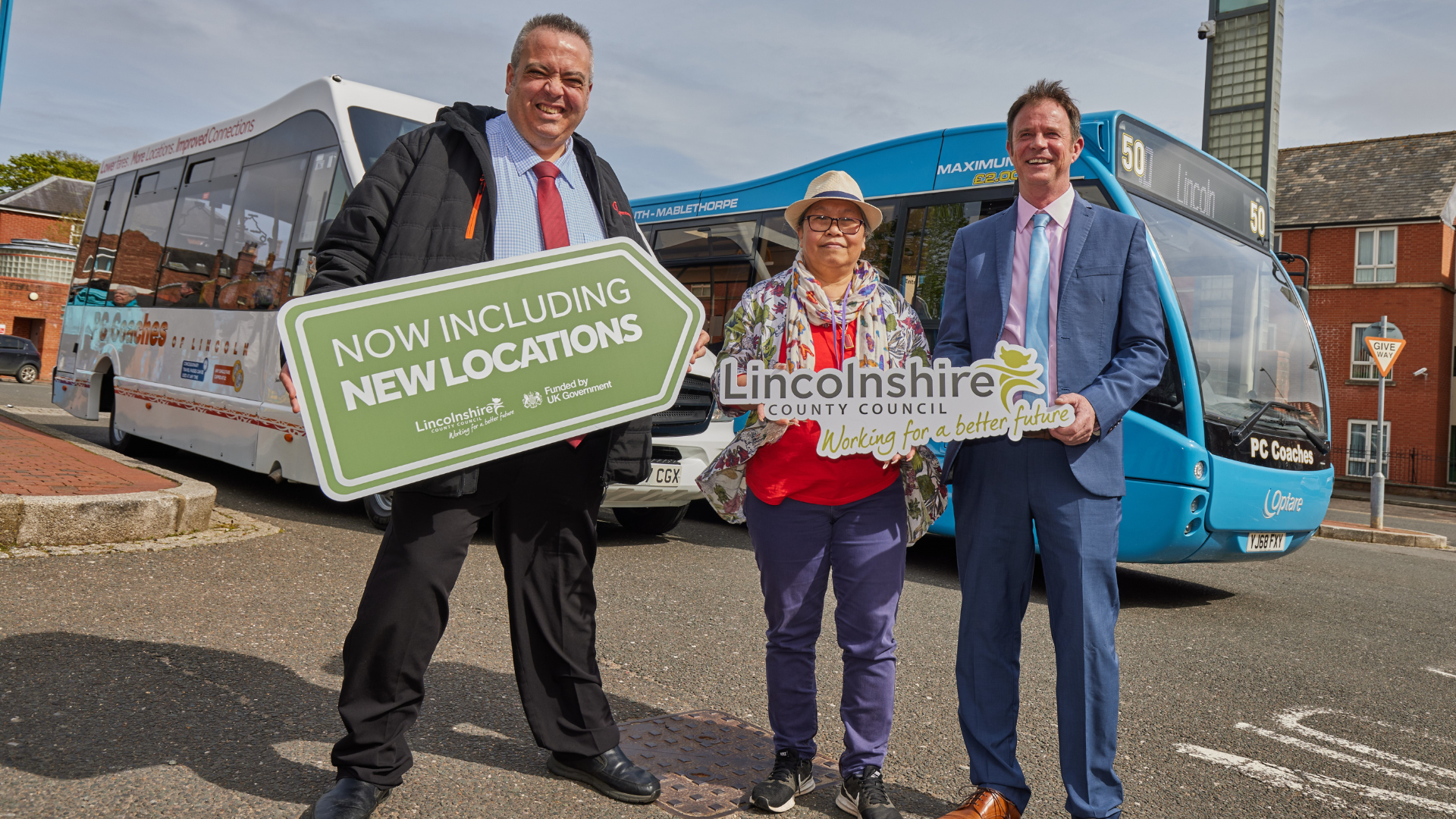 Stephen Bryce and Councillor Noi Sear with Councillor Daniel Mcnally