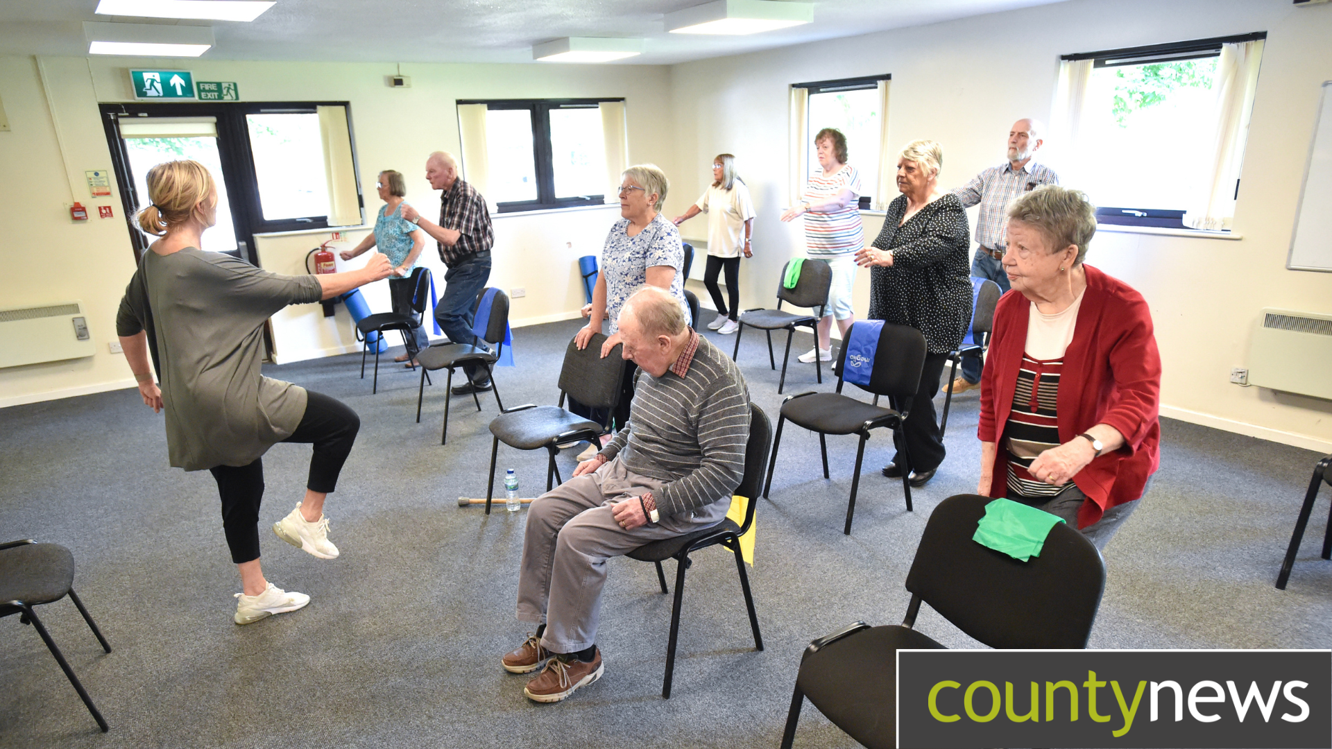 The One You Lincolnshire Strength and Balance class gets into full swing, under the watchful eyes of coach Heather Wheeler.