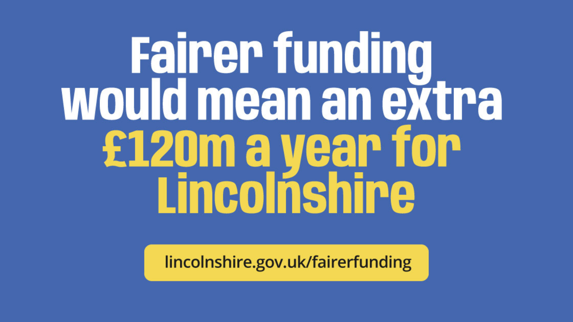 Part of the fairer funding campaign material