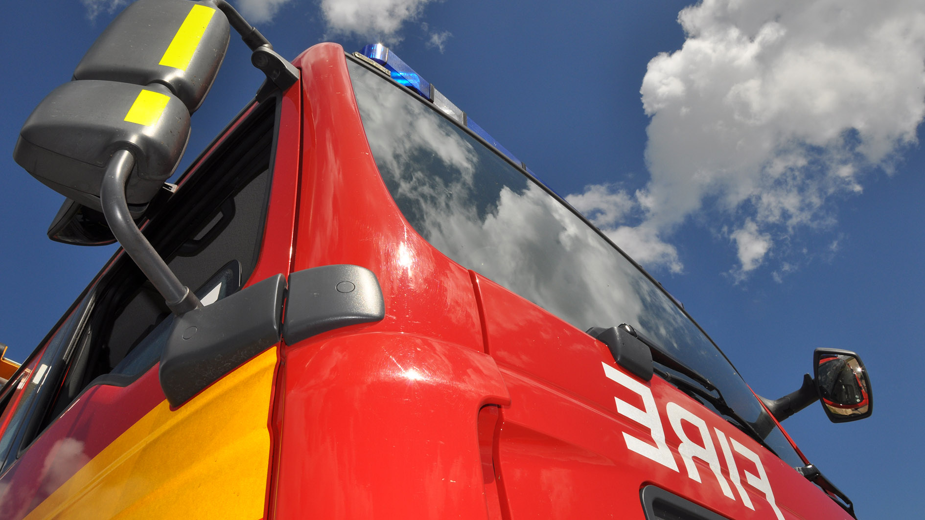 Fire engine close up